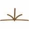 Ekena Millwork Davenport Rough Sawn Timber Gable Bracket, Western Red Cedar, 108"W x 63"H x 2"D x 4"F, 14/12 Pitch GBW108X63X0204DAV00RWR - alternate 3